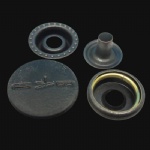 non-shiny silver tone snaps